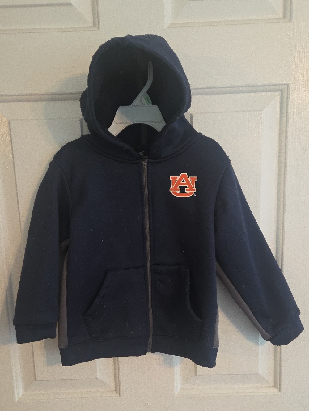 Auburn University Kids Navy Full-Zip Hoodie with AU Logo